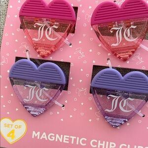 Juicy Couture Pink and Purple Heart Clips